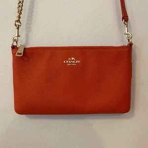 Coach Saffiano Leather Kylie Chain Crossbody